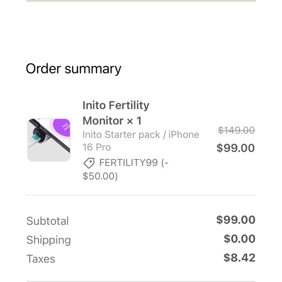 Inito Fertility / Pregnancy Planning Monitor - Picture 2 of 2